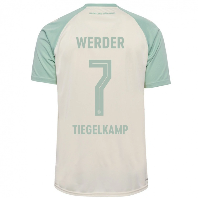 Danxen Kid Maximilian Tiegelkamp #7 Off-White Light Green Away Jersey 2024/25 T-Shirt