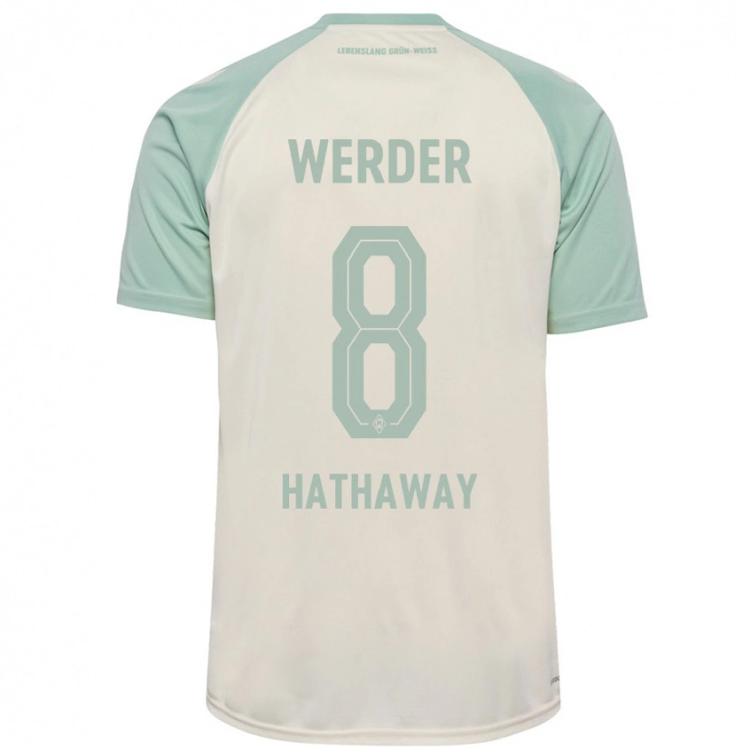 Danxen Kid Max Hathaway #8 Off-White Light Green Away Jersey 2024/25 T-Shirt