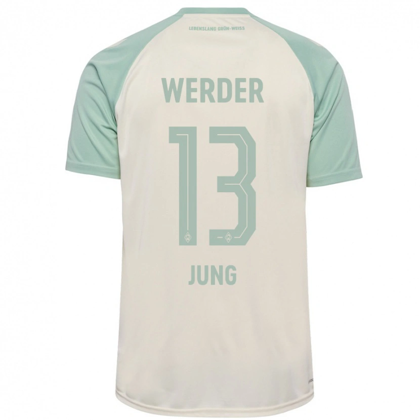 Danxen Kid Seong-Hyeon Jung #13 Off-White Light Green Away Jersey 2024/25 T-Shirt