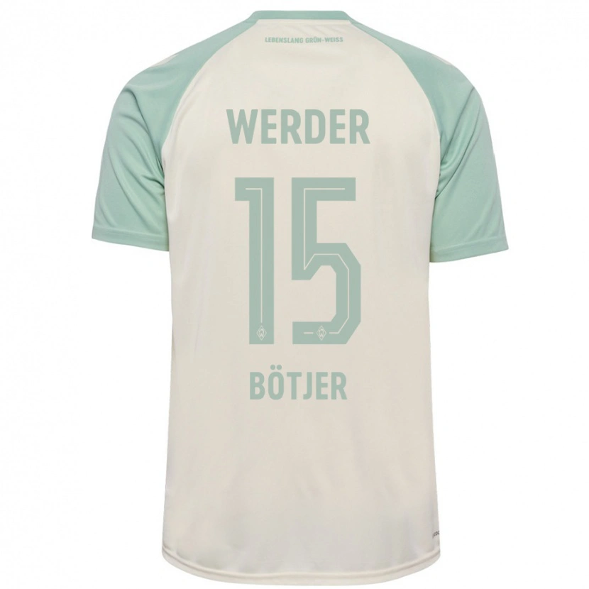 Danxen Kid Linus Bötjer #15 Off-White Light Green Away Jersey 2024/25 T-Shirt