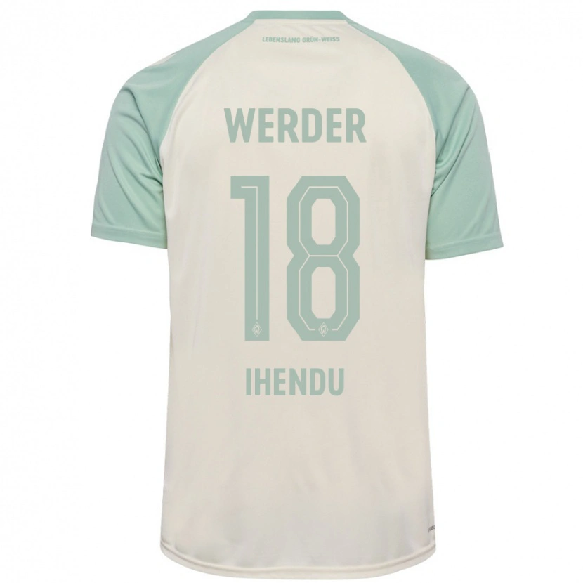 Danxen Kid Daniel Ihendu #18 Off-White Light Green Away Jersey 2024/25 T-Shirt