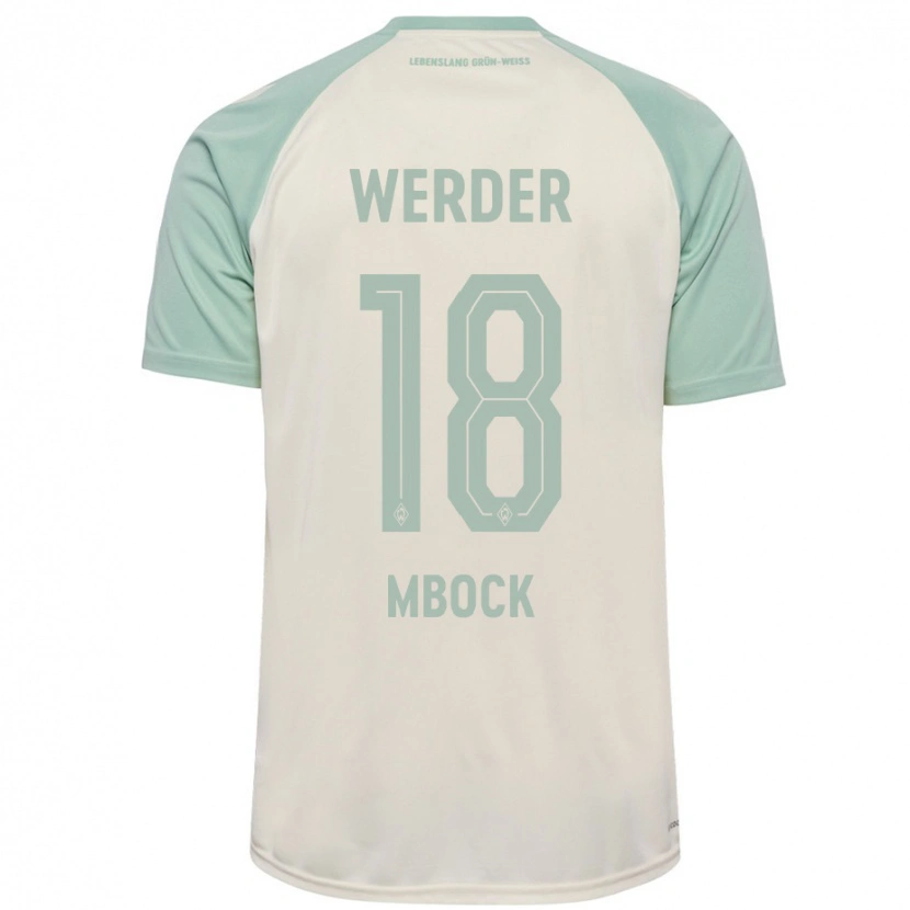 Danxen Kid Princewill Mbock #18 Off-White Light Green Away Jersey 2024/25 T-Shirt