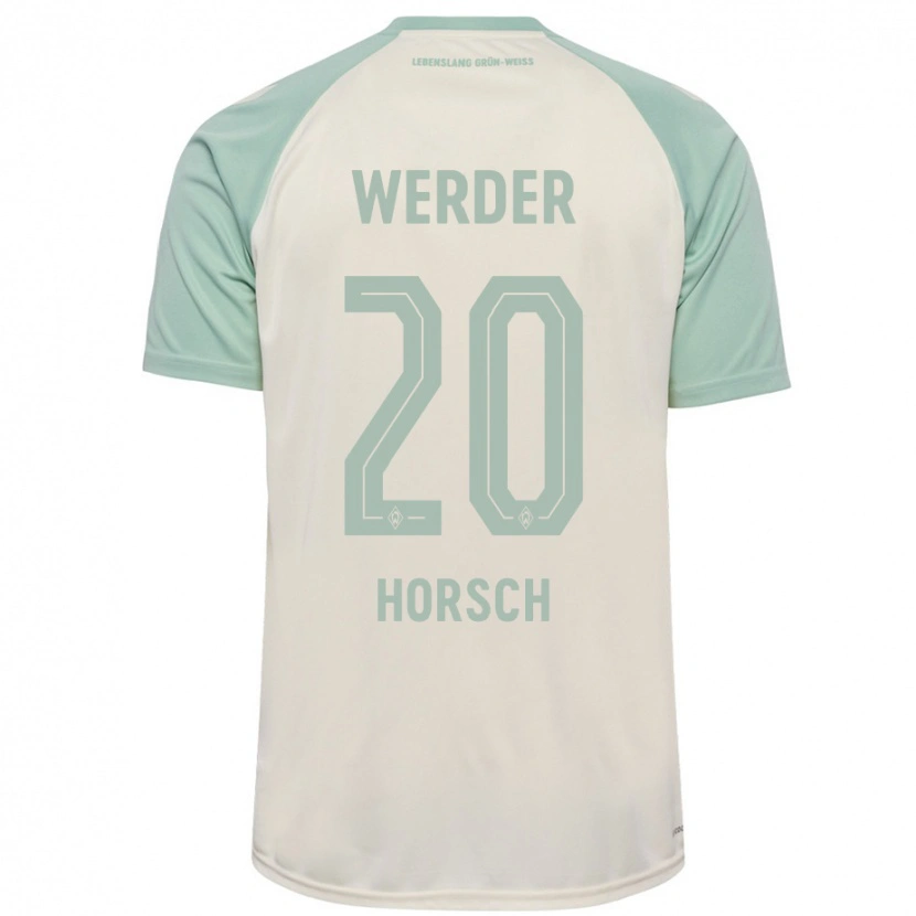 Danxen Kid Jonas Horsch #20 Off-White Light Green Away Jersey 2024/25 T-Shirt