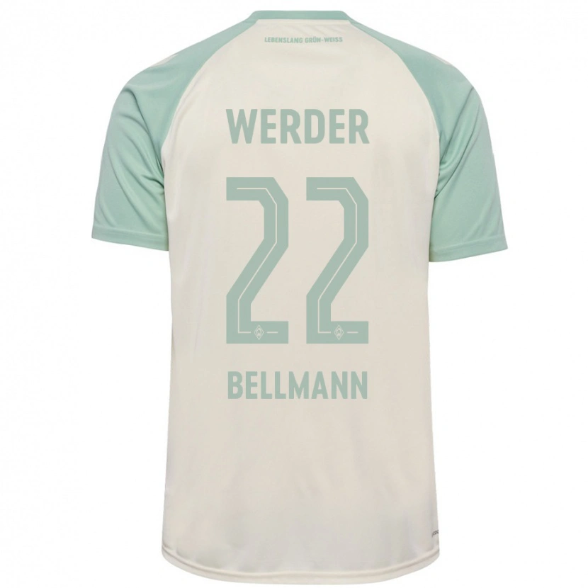 Danxen Kid Paul Bellmann #22 Off-White Light Green Away Jersey 2024/25 T-Shirt