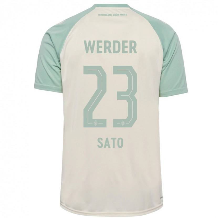 Danxen Kid Kein Sato #23 Off-White Light Green Away Jersey 2024/25 T-Shirt