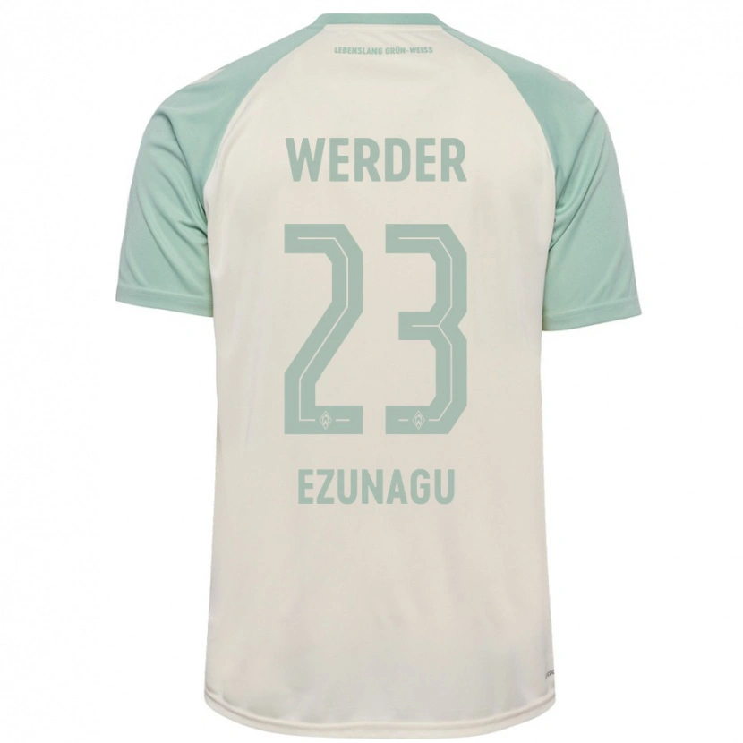 Danxen Kid Ike Ezunagu #23 Off-White Light Green Away Jersey 2024/25 T-Shirt