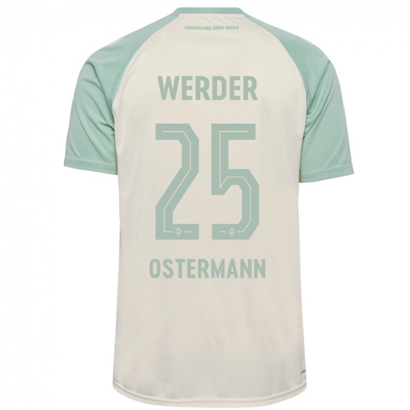 Danxen Kid Ben Ostermann #25 Off-White Light Green Away Jersey 2024/25 T-Shirt