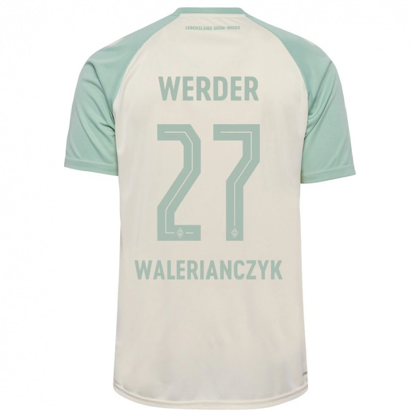 Danxen Kid Dennis Walerianczyk #27 Off-White Light Green Away Jersey 2024/25 T-Shirt