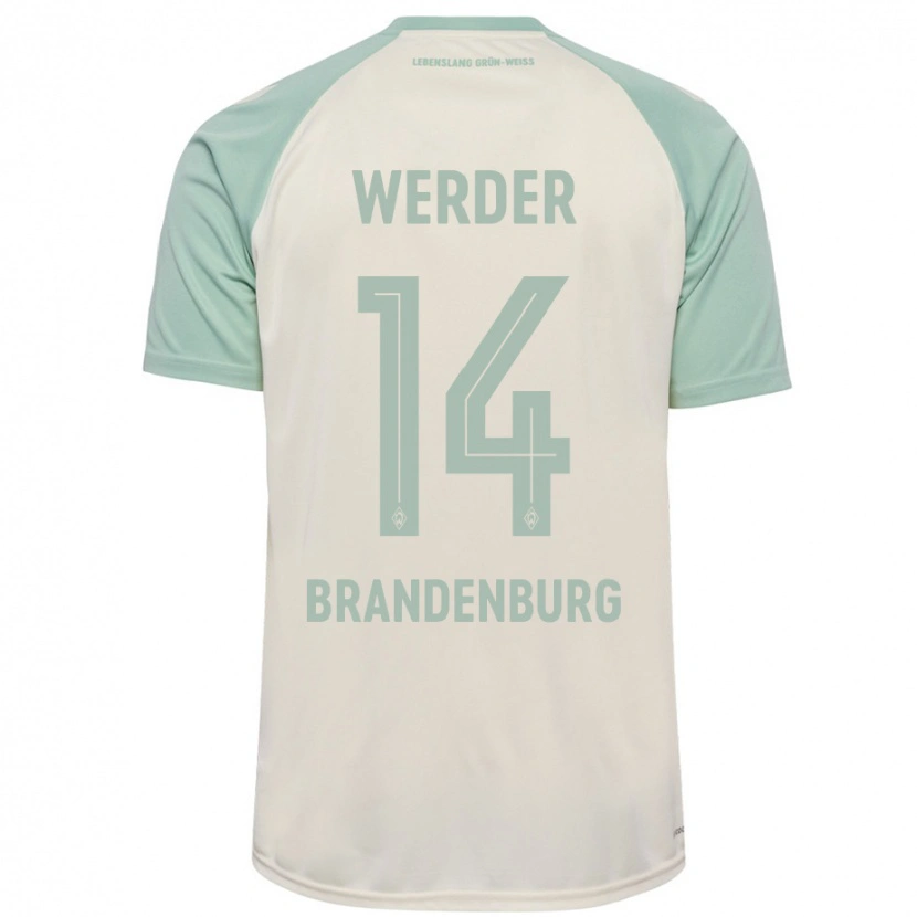 Danxen Kid Michaela Brandenburg #14 Off-White Light Green Away Jersey 2024/25 T-Shirt