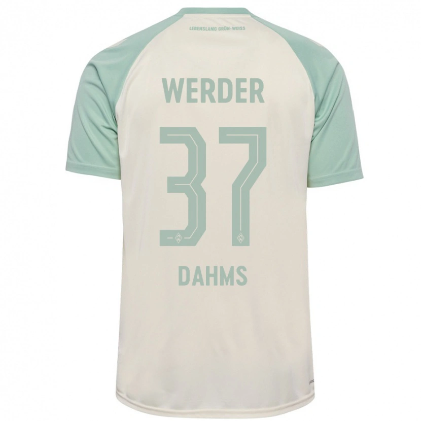 Danxen Kid Lena Dahms #37 Off-White Light Green Away Jersey 2024/25 T-Shirt