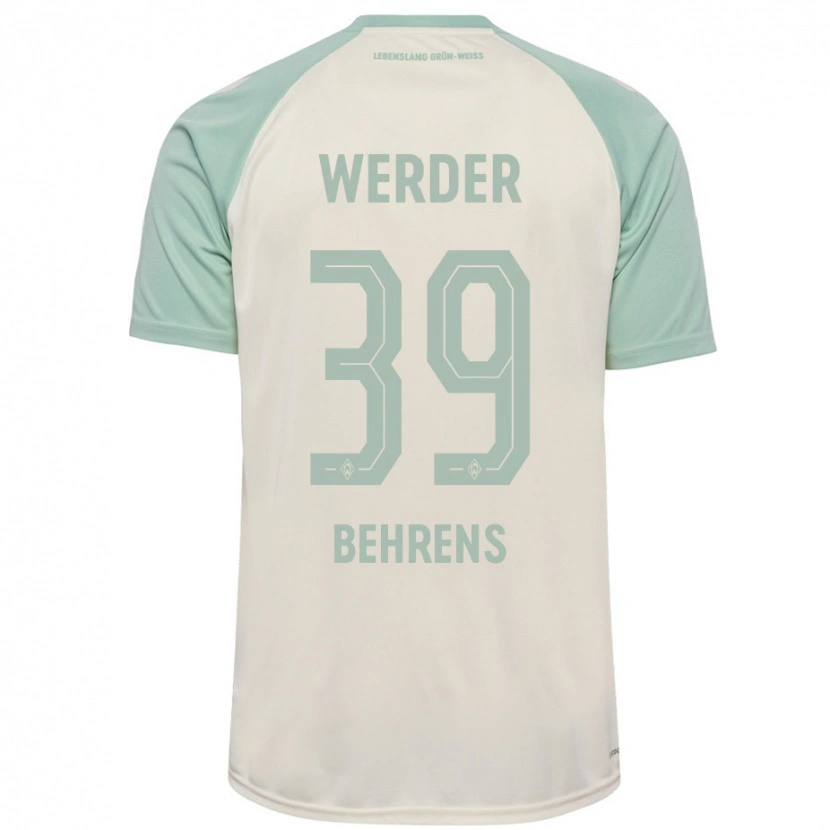 Danxen Kid Jette Behrens #39 Off-White Light Green Away Jersey 2024/25 T-Shirt