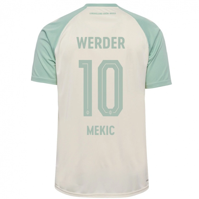 Danxen Kid Elmin Mekic #10 Off-White Light Green Away Jersey 2024/25 T-Shirt