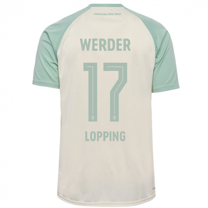 Danxen Kid Jakob Löpping #17 Off-White Light Green Away Jersey 2024/25 T-Shirt