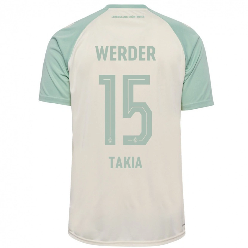 Danxen Kid Toirik Onlam Takia #15 Off-White Light Green Away Jersey 2024/25 T-Shirt