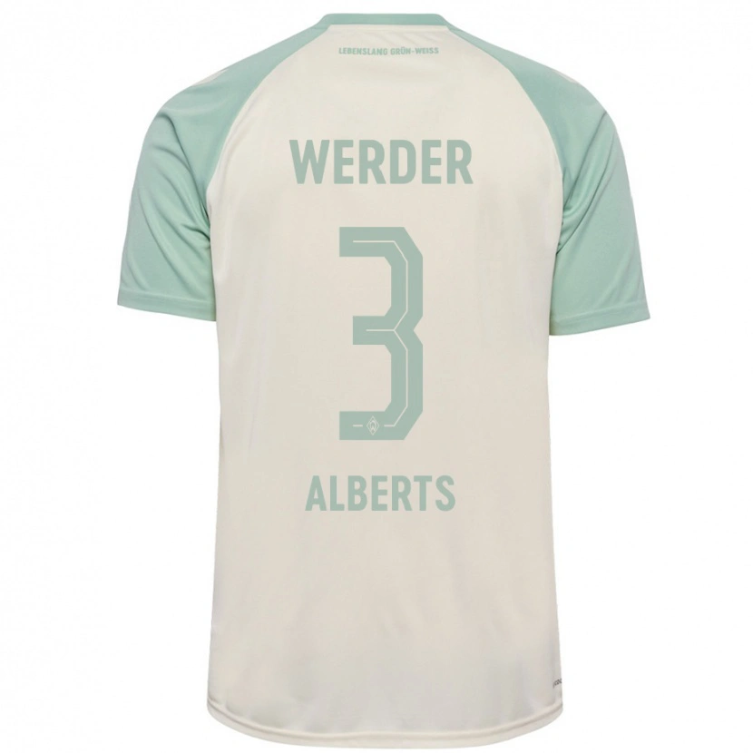 Danxen Kid Christopher Alberts #3 Off-White Light Green Away Jersey 2024/25 T-Shirt