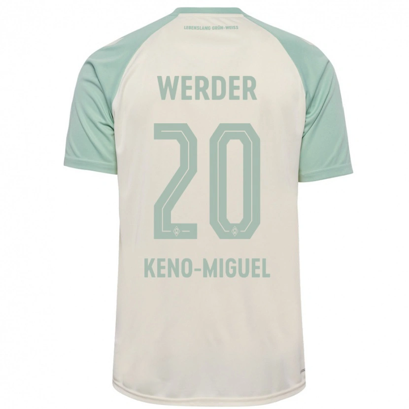 Danxen Kid Keno-Miguel Meyer #20 Off-White Light Green Away Jersey 2024/25 T-Shirt