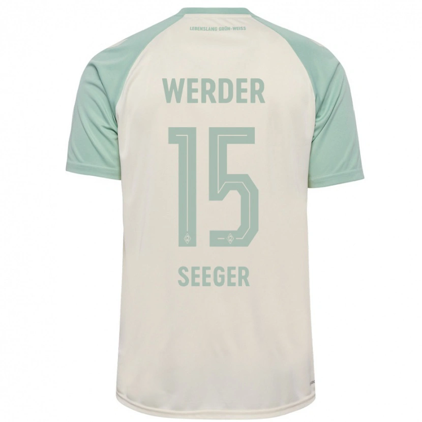 Danxen Kid Ben Ekobena-Seeger #15 Off-White Light Green Away Jersey 2024/25 T-Shirt