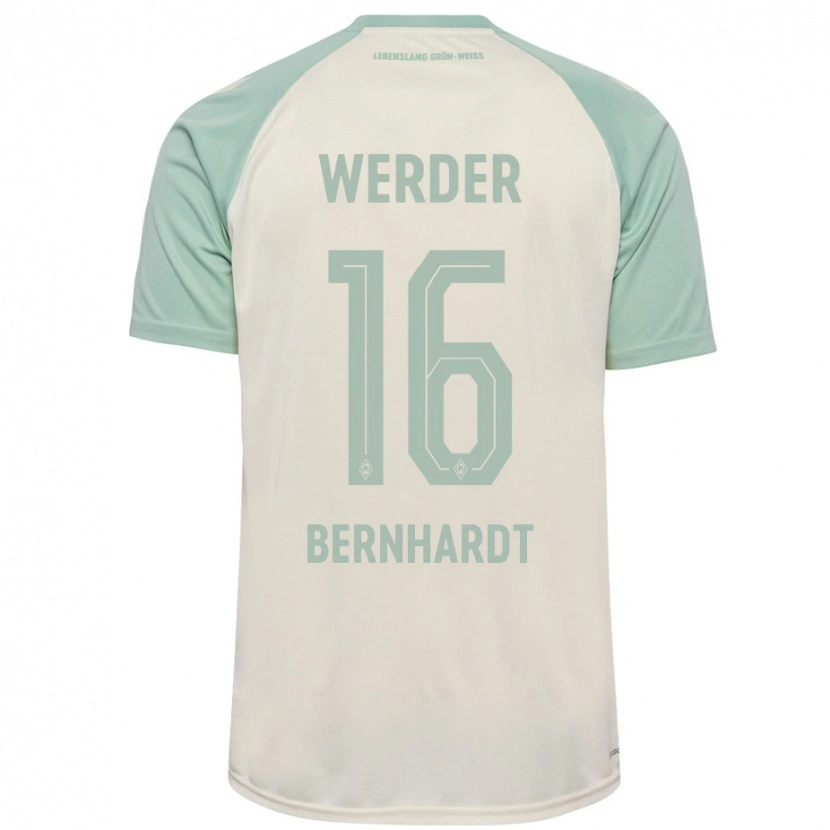 Danxen Kid Emilie Bernhardt #16 Off-White Light Green Away Jersey 2024/25 T-Shirt