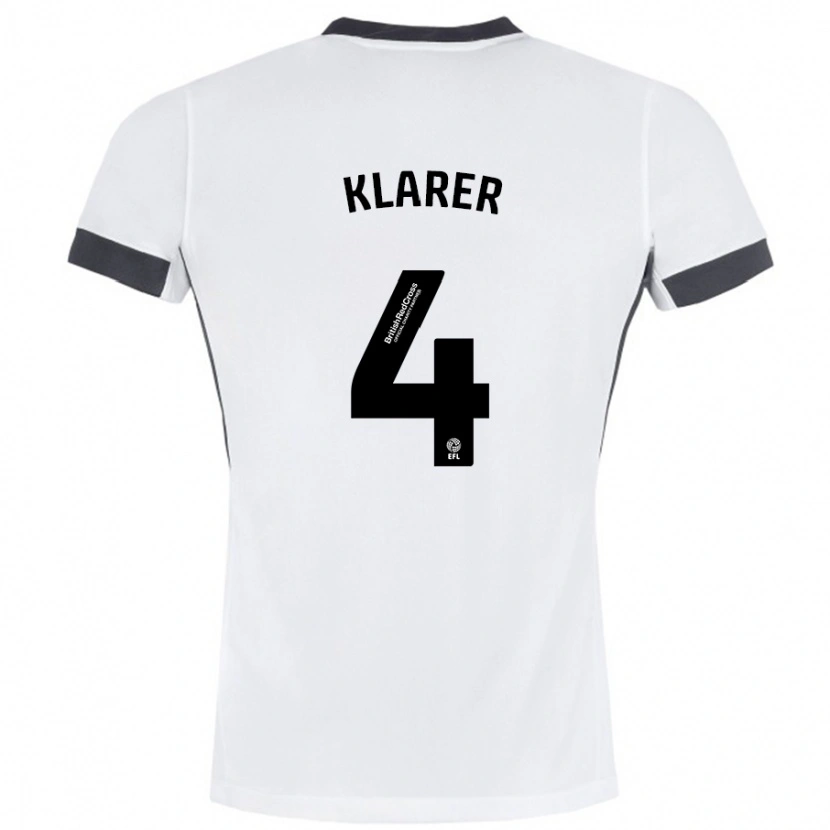 Danxen Kid Christoph Klarer #4 White Black Away Jersey 2024/25 T-Shirt