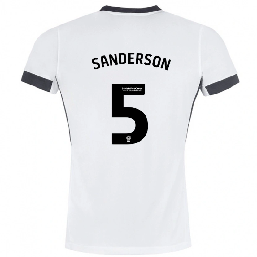 Danxen Kid Dion Sanderson #5 White Black Away Jersey 2024/25 T-Shirt