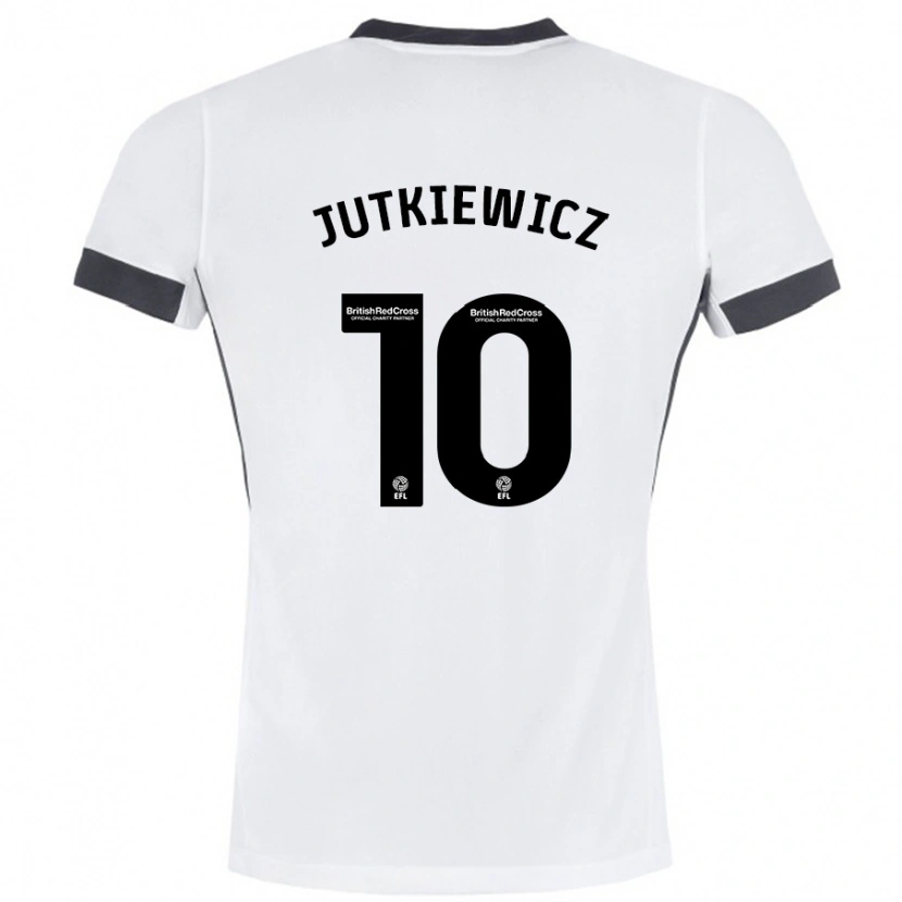 Danxen Kid Lukas Jutkiewicz #10 White Black Away Jersey 2024/25 T-Shirt