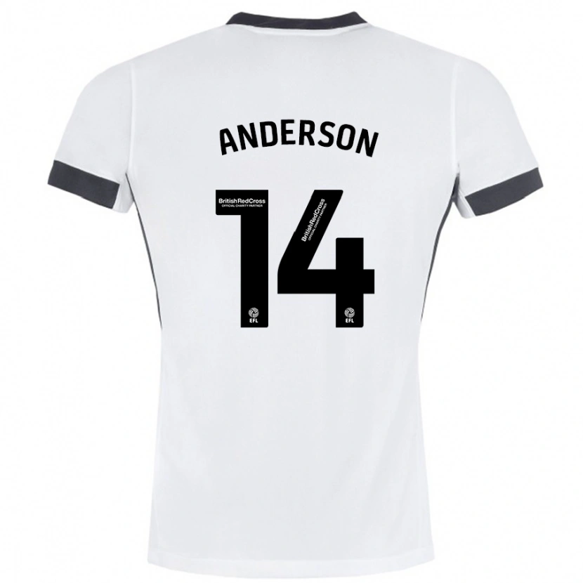 Danxen Kid Keshi Anderson #14 White Black Away Jersey 2024/25 T-Shirt