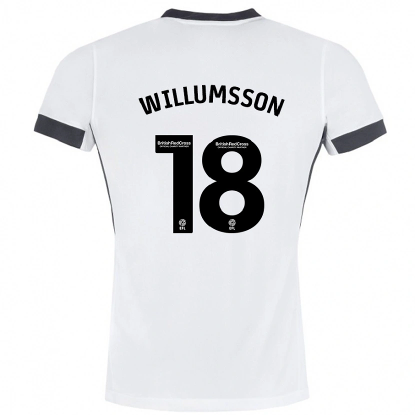 Danxen Kid Willum Thór Willumsson #18 White Black Away Jersey 2024/25 T-Shirt