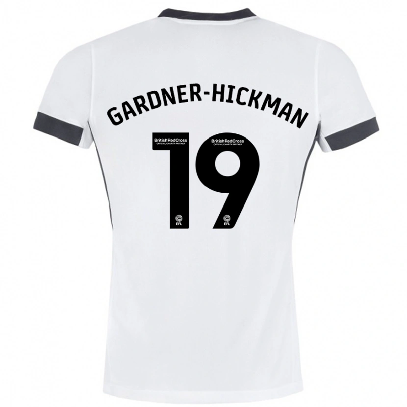 Danxen Kid Taylor Gardner-Hickman #19 White Black Away Jersey 2024/25 T-Shirt