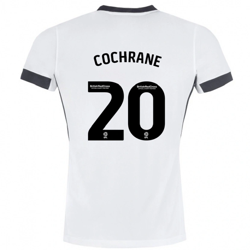 Danxen Kid Alex Cochrane #20 White Black Away Jersey 2024/25 T-Shirt