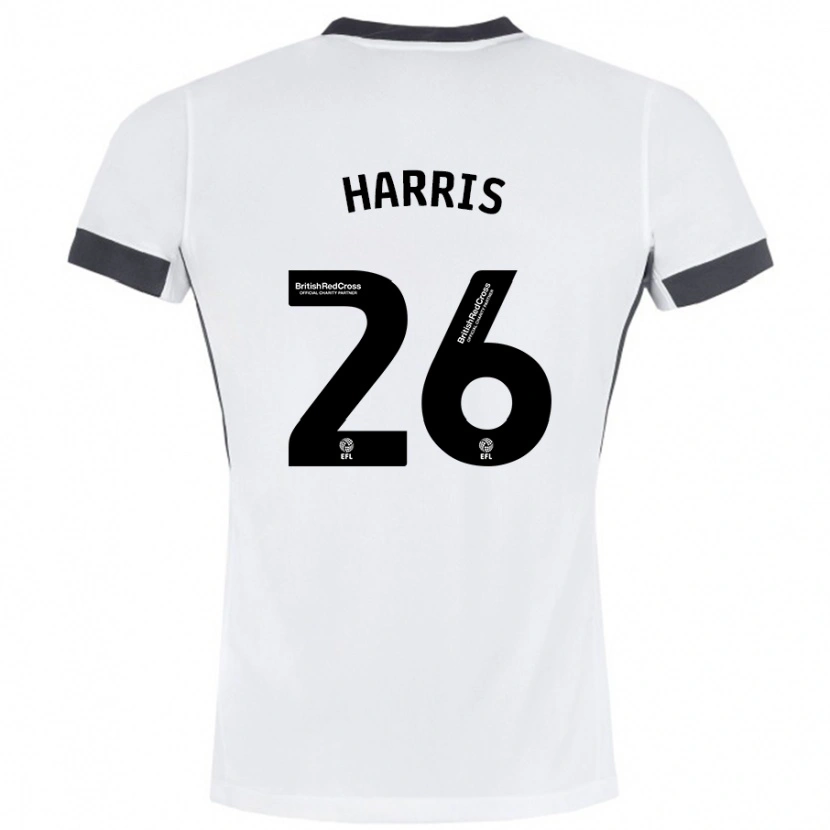 Danxen Kid Luke Harris #26 White Black Away Jersey 2024/25 T-Shirt