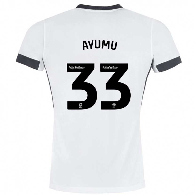 Danxen Kid Ayumu Yokoyama #33 White Black Away Jersey 2024/25 T-Shirt