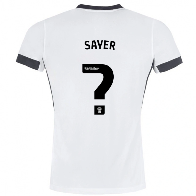 Danxen Kid Olly Sayer #0 White Black Away Jersey 2024/25 T-Shirt