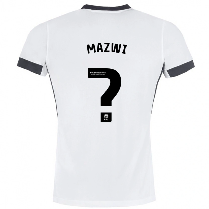 Danxen Kid Menzi Mazwi #0 White Black Away Jersey 2024/25 T-Shirt