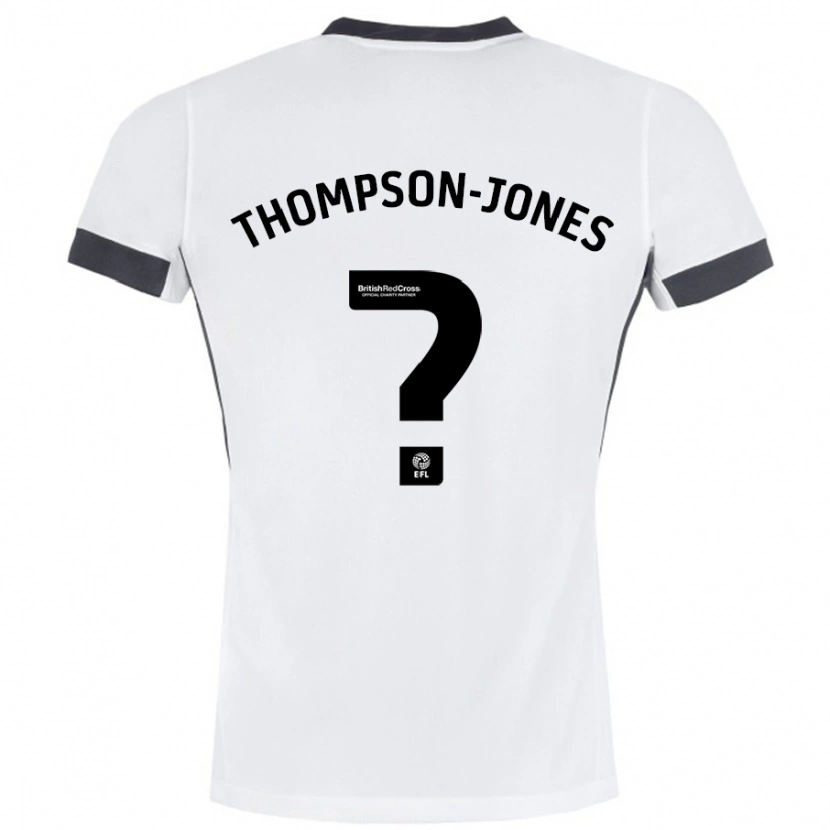 Danxen Kid Riquelme Thompson-Jones #0 White Black Away Jersey 2024/25 T-Shirt