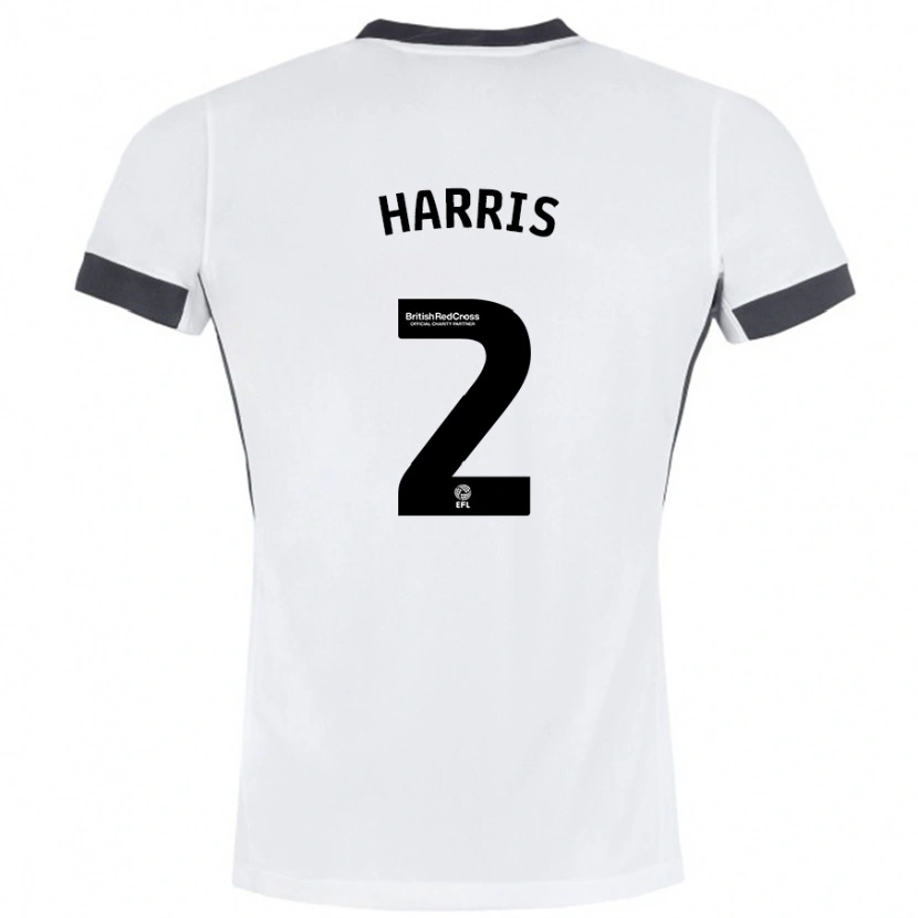 Danxen Kid Martha Harris #2 White Black Away Jersey 2024/25 T-Shirt