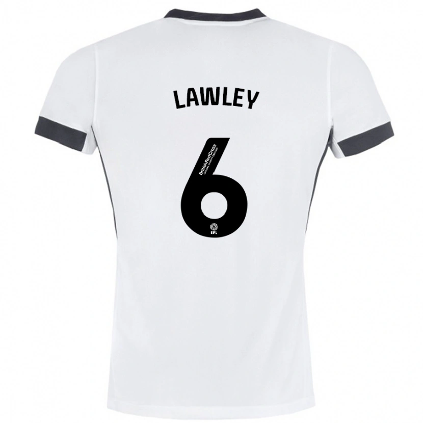 Danxen Kid Gemma Lawley #6 White Black Away Jersey 2024/25 T-Shirt