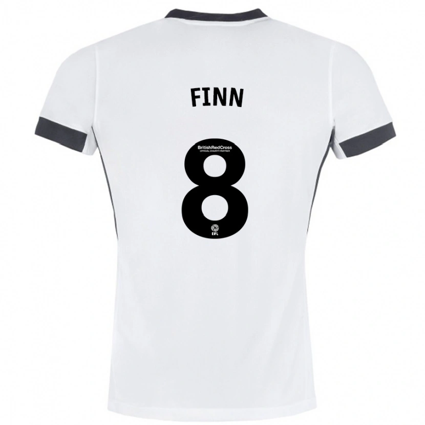 Danxen Kid Jamie Finn #8 White Black Away Jersey 2024/25 T-Shirt