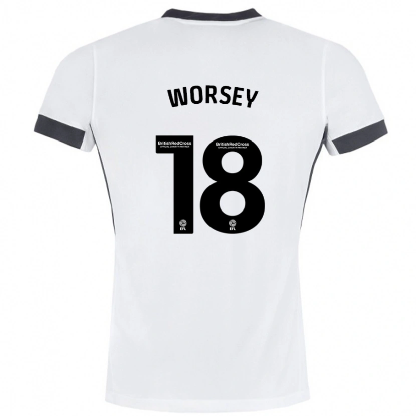 Danxen Kid Louanne Worsey #18 White Black Away Jersey 2024/25 T-Shirt