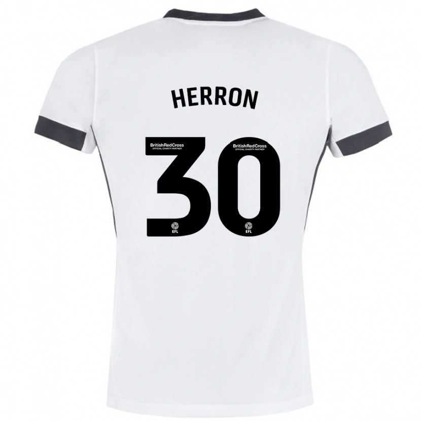 Danxen Kid Neve Herron #30 White Black Away Jersey 2024/25 T-Shirt