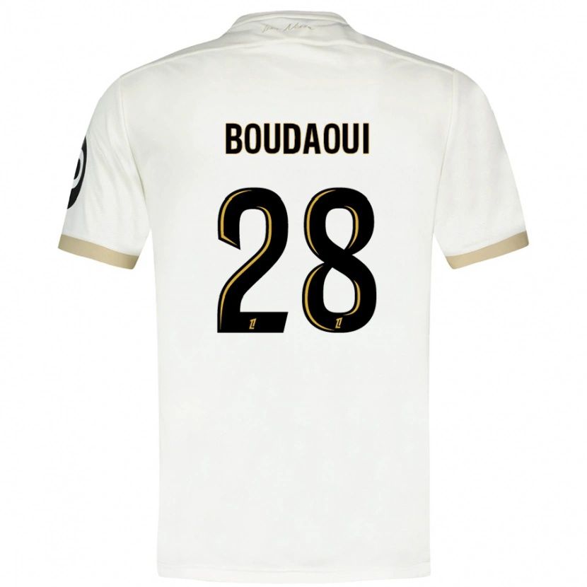 Danxen Kid Hicham Boudaoui #28 White Gold Away Jersey 2024/25 T-Shirt