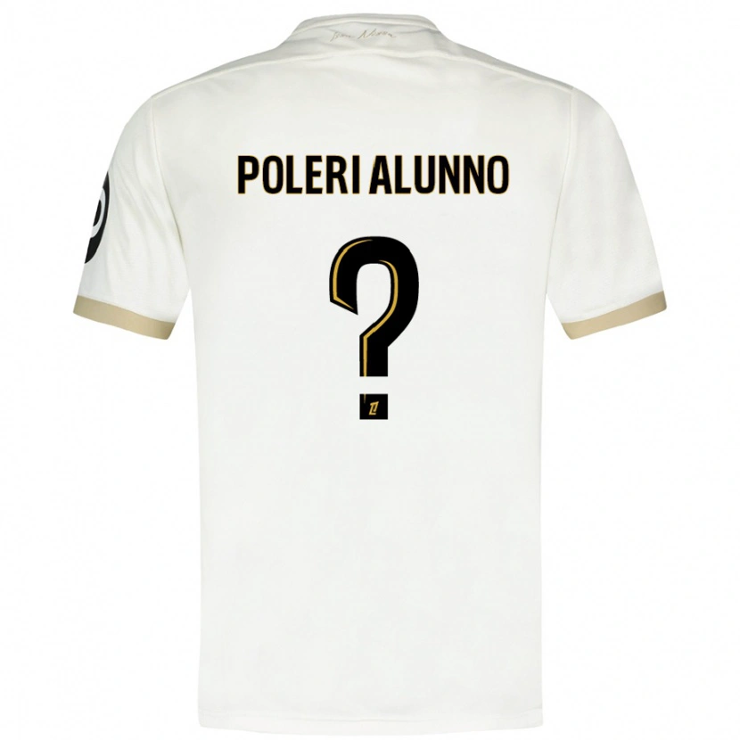 Danxen Kid Mathis Poleri Alunno #0 White Gold Away Jersey 2024/25 T-Shirt