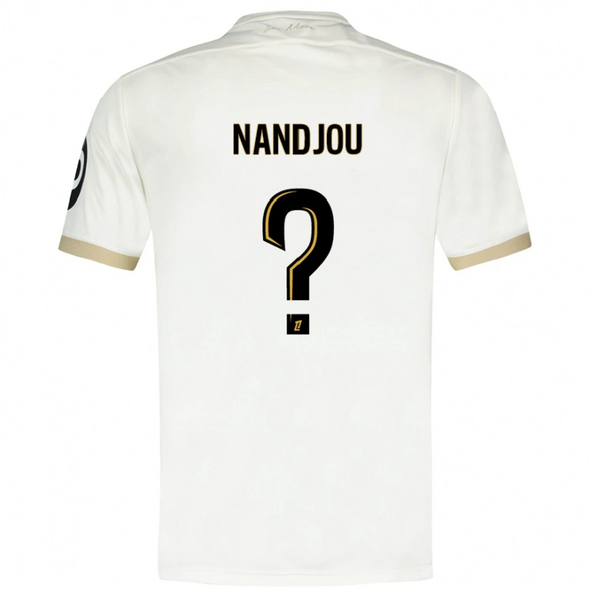 Danxen Kid Yaël Nandjou #0 White Gold Away Jersey 2024/25 T-Shirt