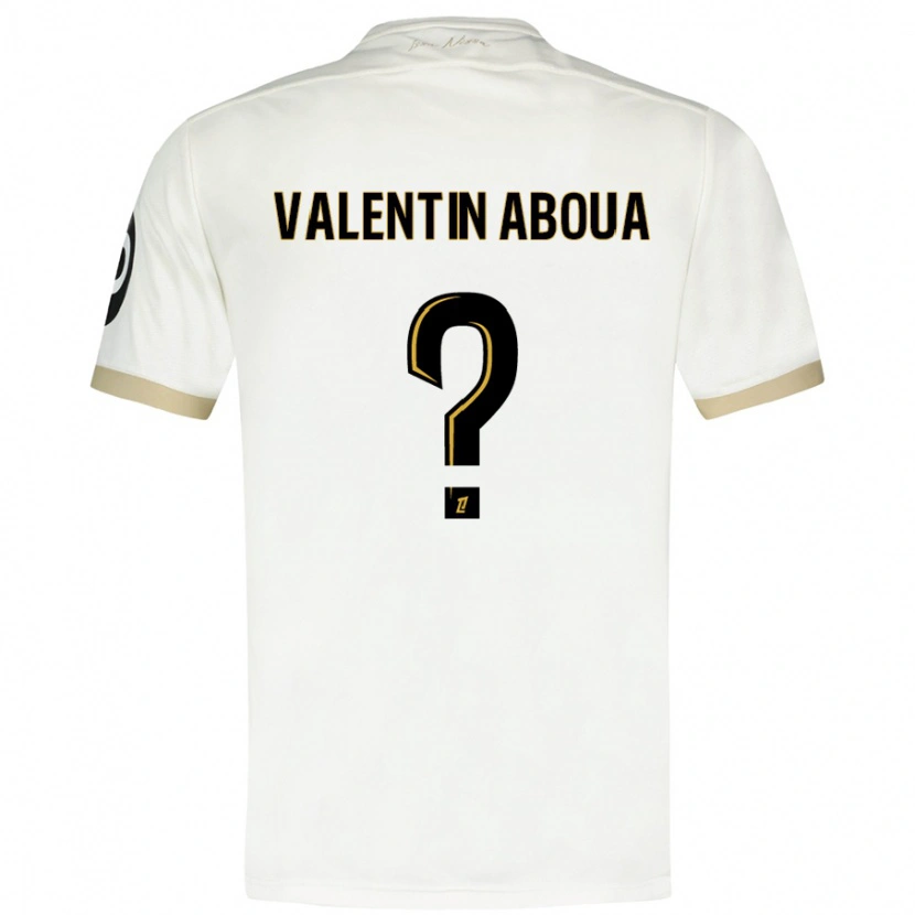 Danxen Kid Louis Valentin Aboua #0 White Gold Away Jersey 2024/25 T-Shirt