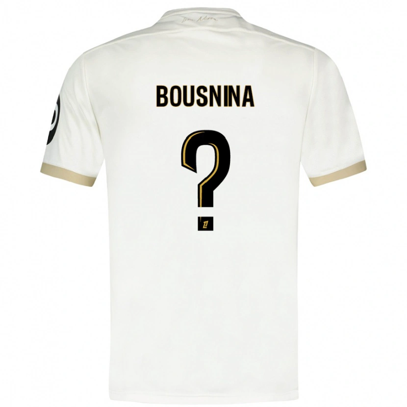 Danxen Kid Farès Bousnina #0 White Gold Away Jersey 2024/25 T-Shirt