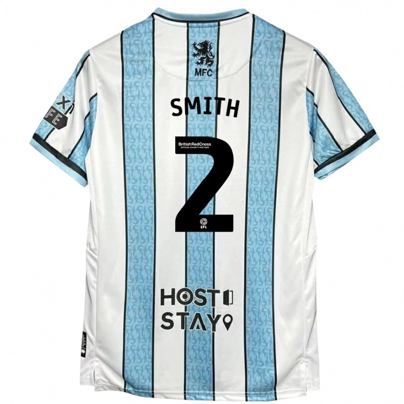 Danxen Kid Tommy Smith #2 White Blue Away Jersey 2024/25 T-Shirt