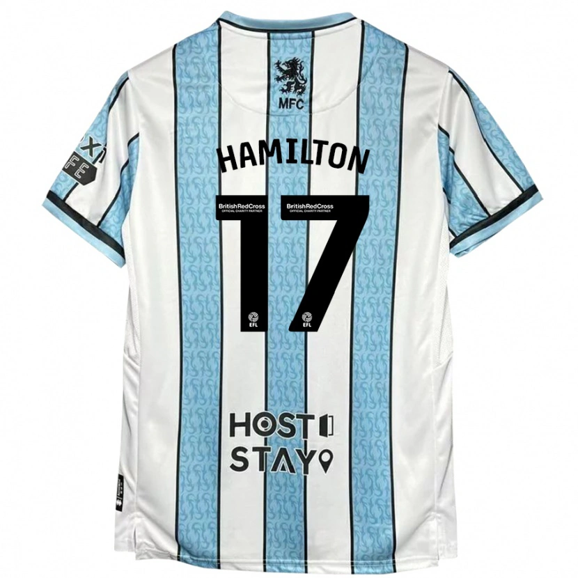 Danxen Kid Micah Hamilton #17 White Blue Away Jersey 2024/25 T-Shirt