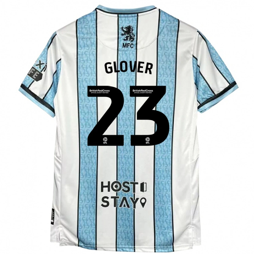 Danxen Kid Tom Glover #23 White Blue Away Jersey 2024/25 T-Shirt