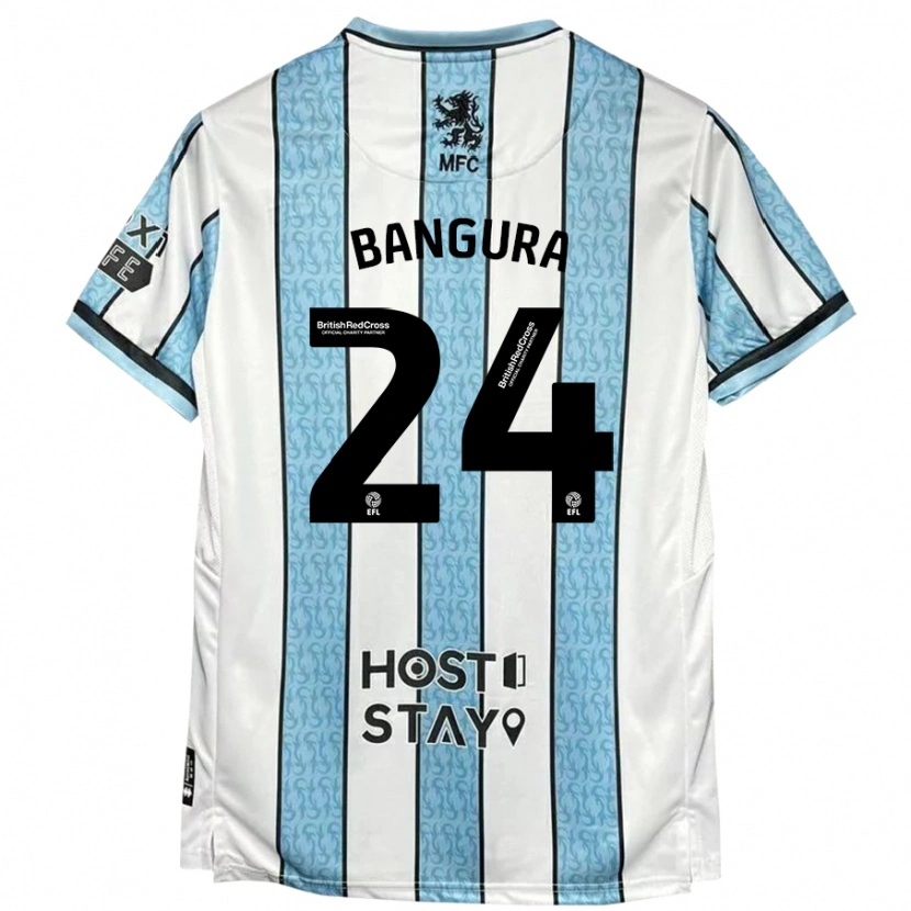 Danxen Kid Alex Bangura #24 White Blue Away Jersey 2024/25 T-Shirt