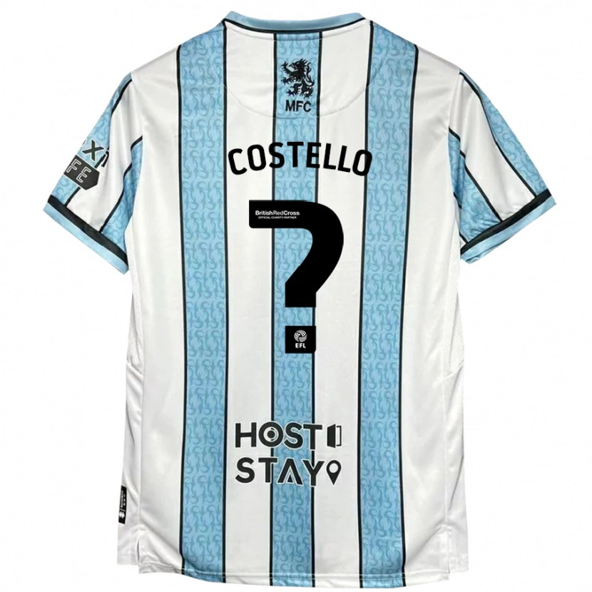 Danxen Kid Jd Costello #0 White Blue Away Jersey 2024/25 T-Shirt