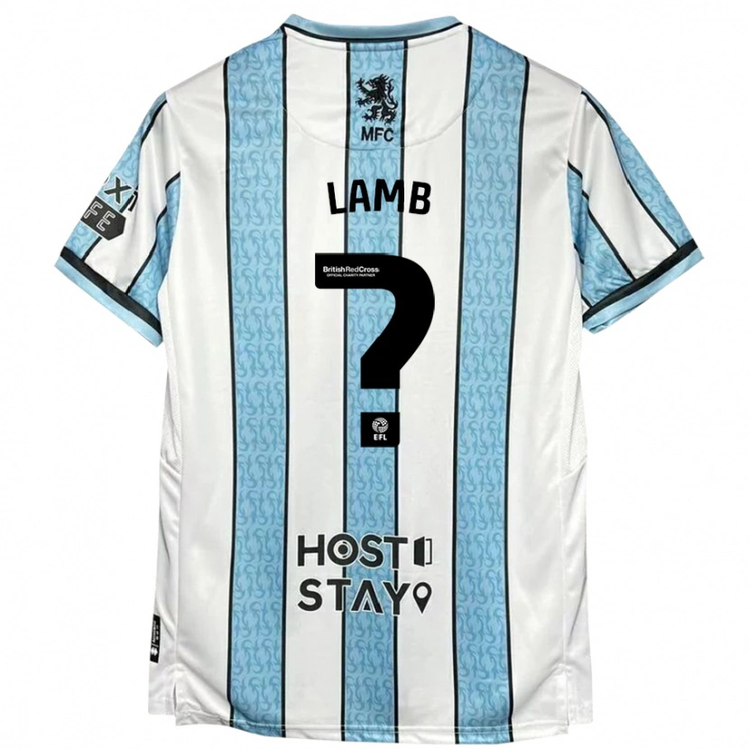 Danxen Kid Oliver Lamb #0 White Blue Away Jersey 2024/25 T-Shirt